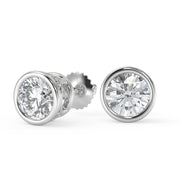 Liliana Round Cut Bezel Earrings - Nivetta